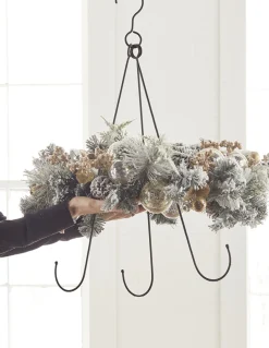 The Jolly Christmas Shop Raz 29.5" Distressed Black Wreath Hanger X4128871