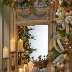Clearance The Jolly Christmas Shop Raz 48" Distressed Wooden Frame Wall Mirror X4427911