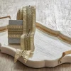 Clearance The Jolly Christmas Shop Raz 2.5" Embellished Gold Lame Wired Christmas Ribbon R4327761