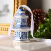 Clearance The Jolly Christmas Shop Raz 4.25" Eric Cortina Delft Pagoda Glass Christmas Ornament 3953018