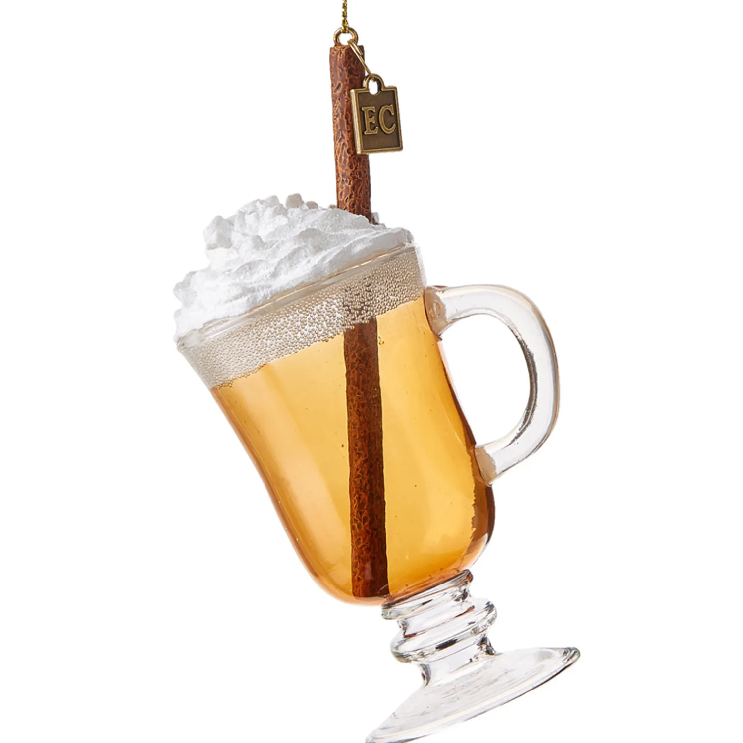 New The Jolly Christmas Shop Raz 5.25" Eric Cortina Hot Toddy Or Buttered Rum Glass Christmas Ornament 4153132