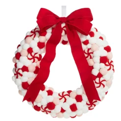 Online The Jolly Christmas Shop Raz 22" Felt Peppermint Pink Christmas Wreath W4316238