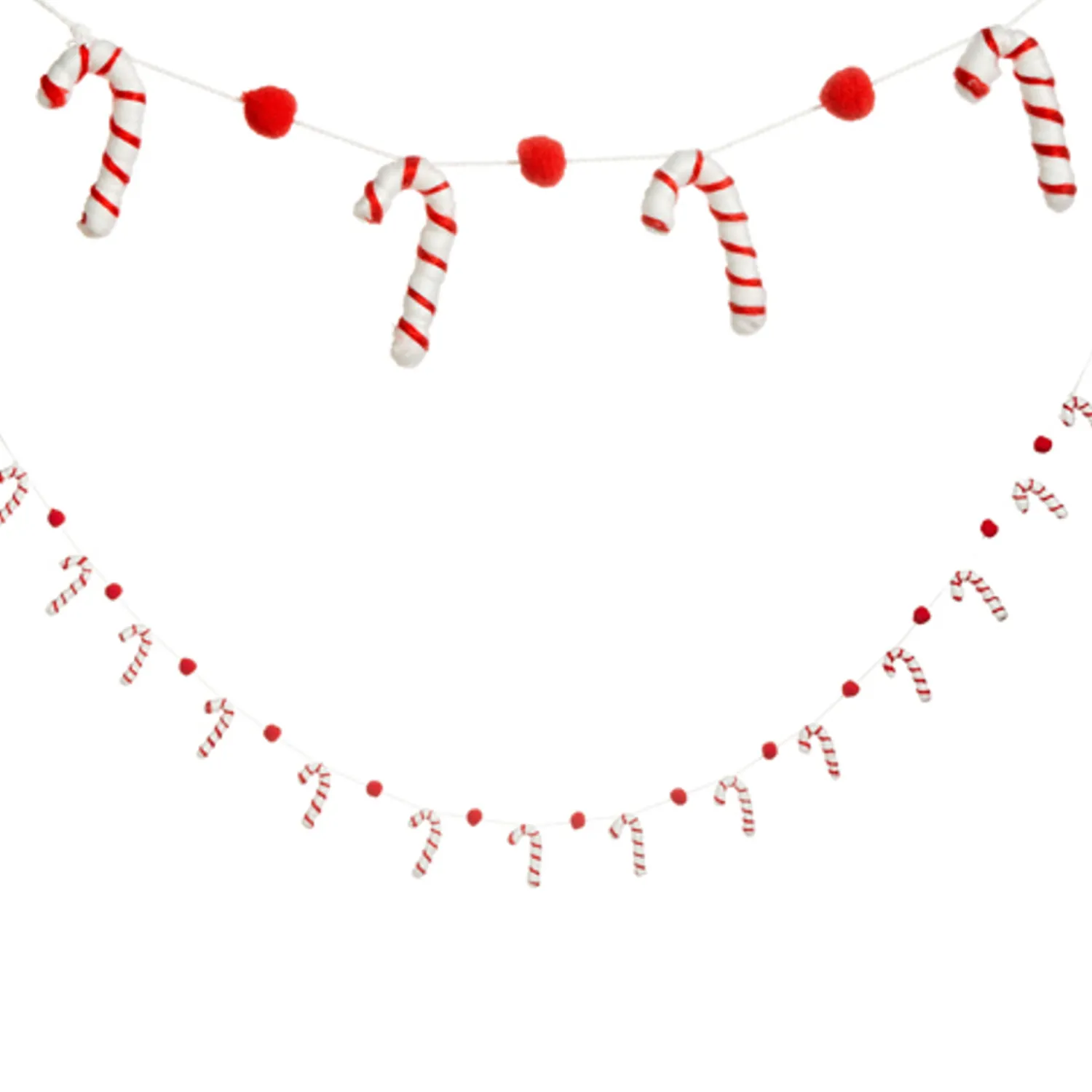 Best The Jolly Christmas Shop Raz 5.5' Felt Red And White Candy Cane Christmas Tree Garland G4319036
