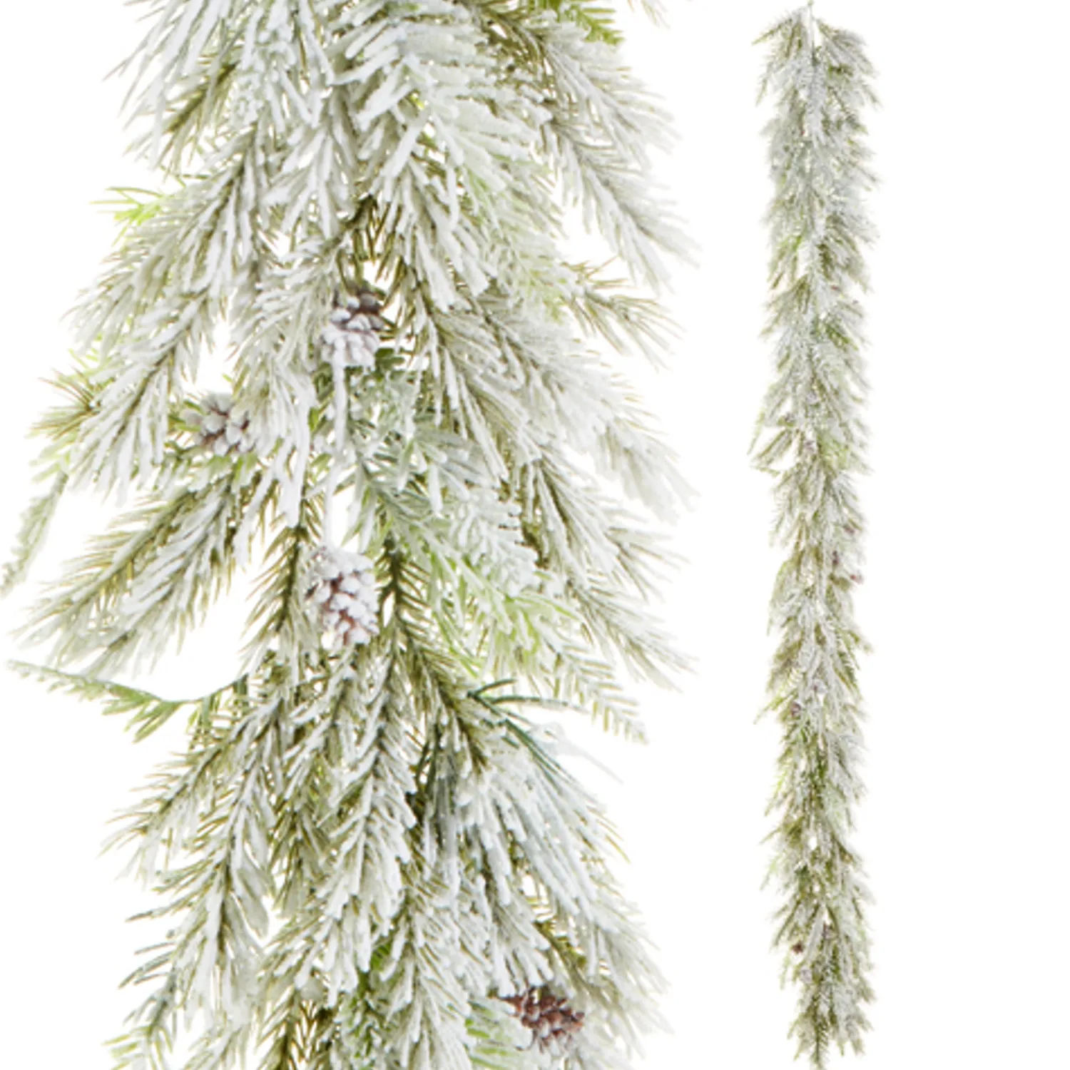 Sale The Jolly Christmas Shop Raz 6' Flocked Pine With Pinecone Christmas Garland G4310311