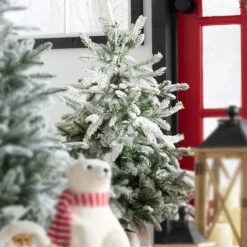 Online The Jolly Christmas Shop Raz 3' Flocked Tree In Burlap Bag Christmas Decoration 4222750