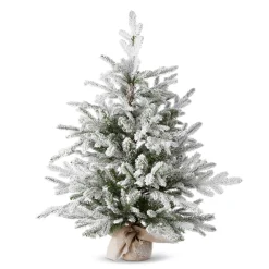 Online The Jolly Christmas Shop Raz 3' Flocked Tree In Burlap Bag Christmas Decoration 4222750
