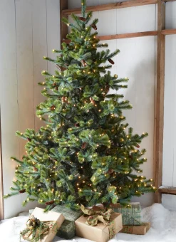 Clearance The Jolly Christmas Shop Raz 7.5' Forever Lit Green Big Sky Spruce Christmas Tree T4352009