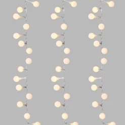 Outlet The Jolly Christmas Shop Raz 8' Frosted Snowball Warm White Snake Light Christmas Lights L4237015