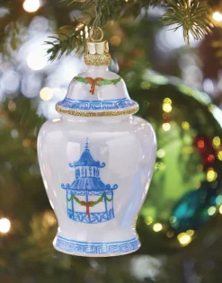 Best The Jolly Christmas Shop Raz 5.25" Ginger Jar Glass Christmas Ornament 4252868