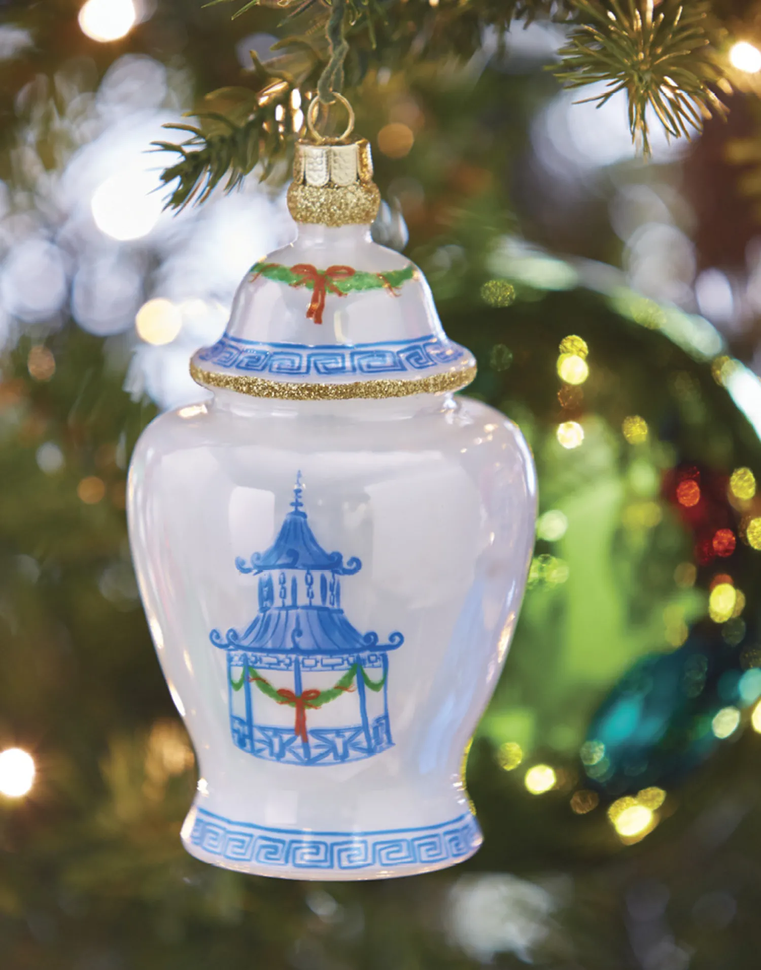 Best The Jolly Christmas Shop Raz 5.25" Ginger Jar Glass Christmas Ornament 4252868