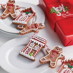 Clearance The Jolly Christmas Shop Raz 30" Gingerbread Cookie Christmas Garland G3816442