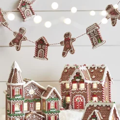Clearance The Jolly Christmas Shop Raz 30" Gingerbread Cookie Christmas Garland G3816442