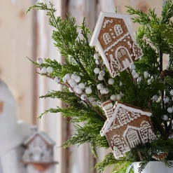Best The Jolly Christmas Shop Raz 25.5" Gingerbread House Christmas Tree Spray F4406641