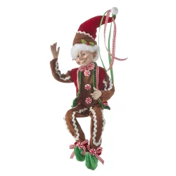 Clearance The Jolly Christmas Shop Raz 16" Gingerbread Posable Elf Christmas Figure 4102262