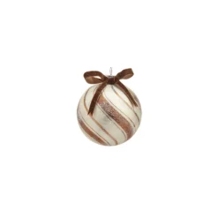 New The Jolly Christmas Shop Raz 4" Gingerbread Swirl Glass Christmas Ornament 4420883