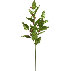 Discount The Jolly Christmas Shop Raz 27" Glittered Holly And Ornament Christmas Tree Spray F4433132