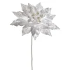 Online The Jolly Christmas Shop Raz 18" Glittered Large White Poinsettia Christmas Tre Pick F4448003