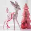 Hot The Jolly Christmas Shop Raz 6.5" Glittered Pink Deer Vintage Inspired Christmas Ornament 4438864