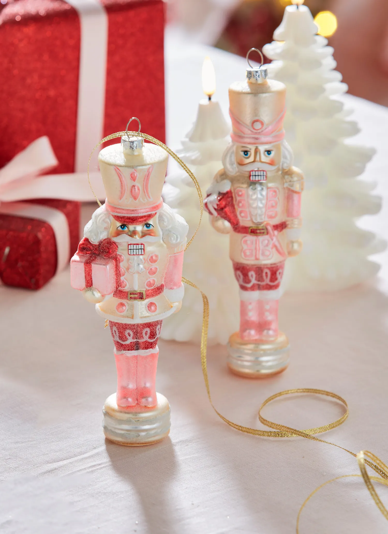 Sale The Jolly Christmas Shop Raz 8" Glittered Pink Nutcracker Glass Christmas Ornament 4320885