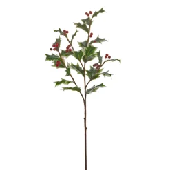 Hot The Jolly Christmas Shop Raz 31" Glittered Variegated Holly Christmas Tree Spray F4422631