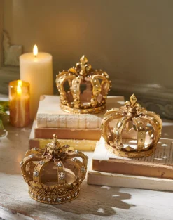 Outlet The Jolly Christmas Shop Raz 5" Gold Crown Christmas Figure Decoration 4412121