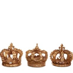 Outlet The Jolly Christmas Shop Raz 5" Gold Crown Christmas Figure Decoration 4412121