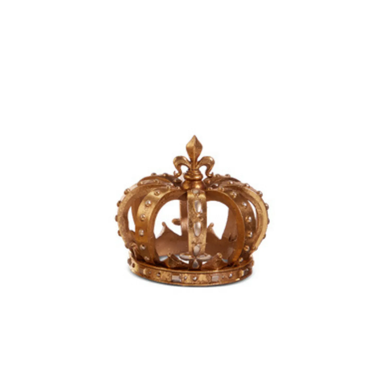 Outlet The Jolly Christmas Shop Raz 5" Gold Crown Christmas Figure Decoration 4412121