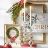 Discount The Jolly Christmas Shop Raz 14.25" Gold Etched Snowflake Glass Christmas Candle Sticks Set Of 3 4424628