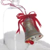 Sale The Jolly Christmas Shop Raz 4" Gold Glitter Silver Bell Glass Christmas Ornament 4320918