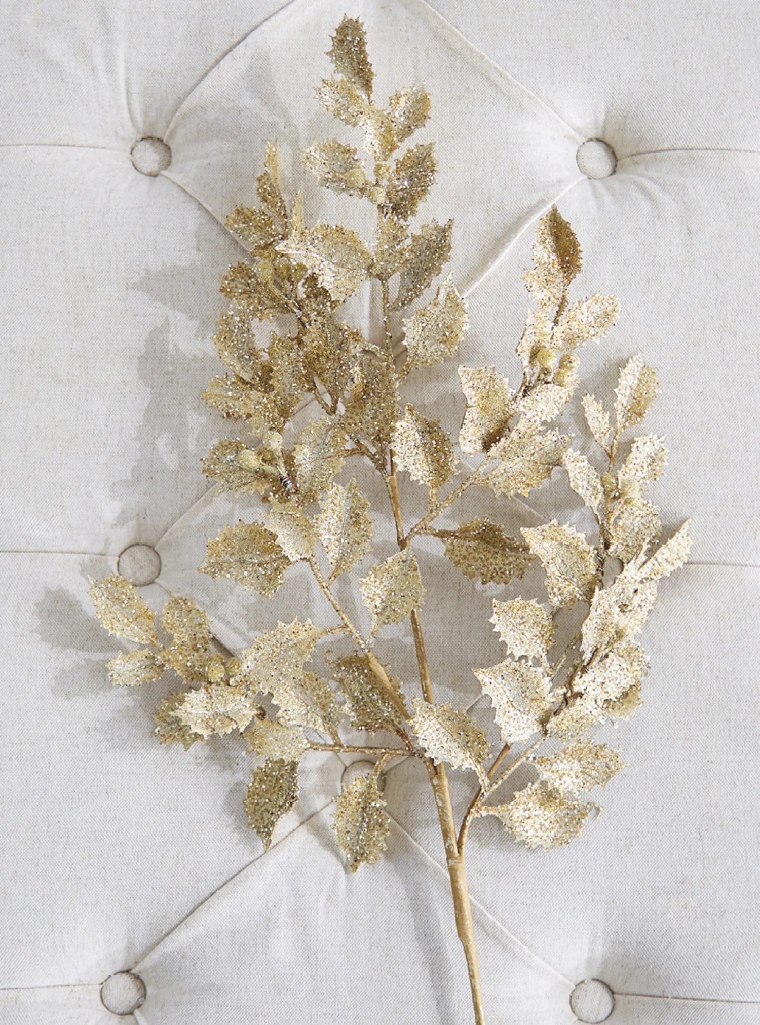 Hot The Jolly Christmas Shop Raz 29" Gold Glittered Holly Christmas Tree Spray F4206767