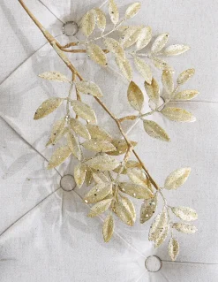 Best The Jolly Christmas Shop Raz 26.75" Gold Glittered Laurel Leaf Christmas Tree Spray F4206740