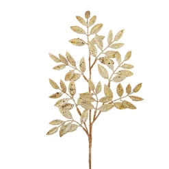 Best The Jolly Christmas Shop Raz 26.75" Gold Glittered Laurel Leaf Christmas Tree Spray F4206740