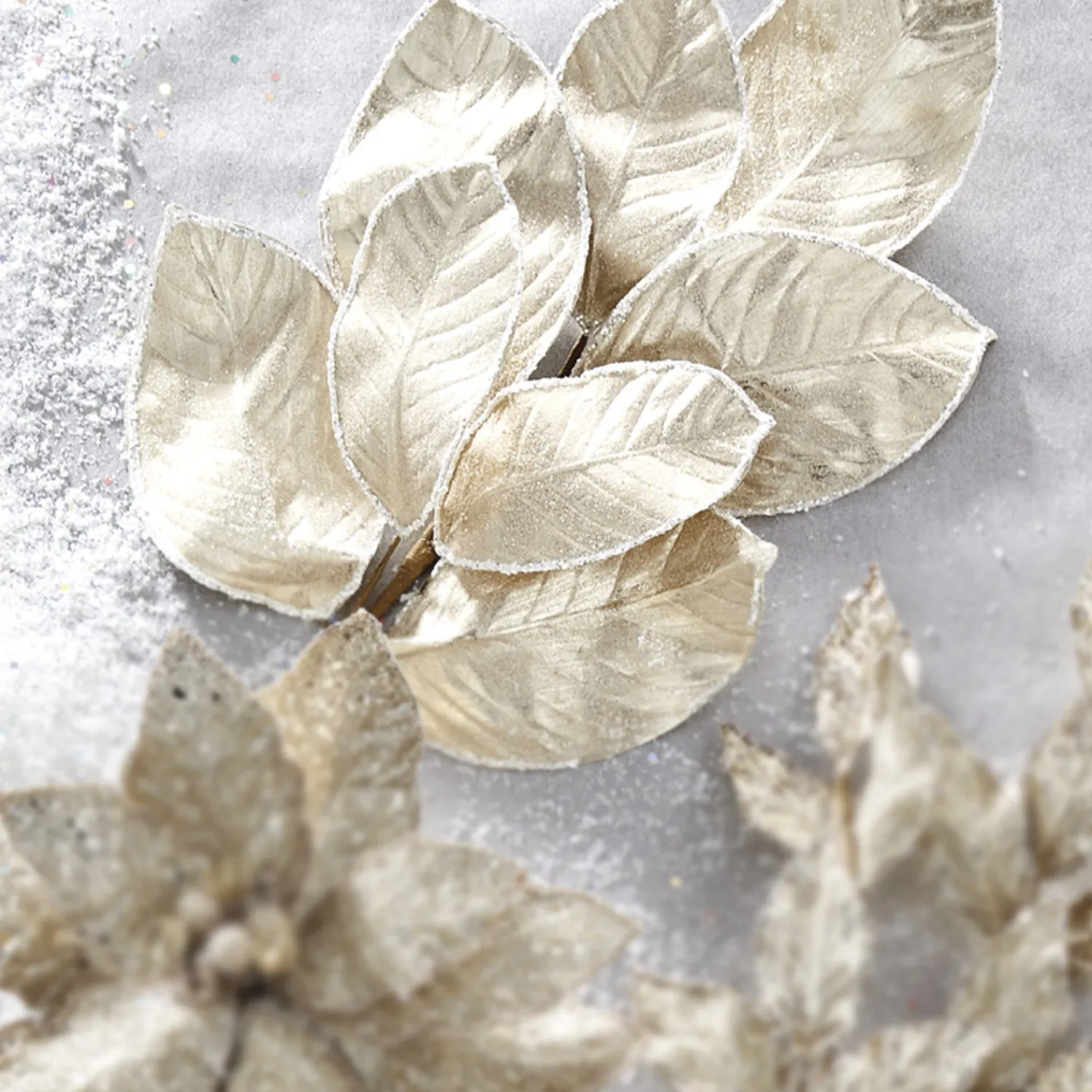 Sale The Jolly Christmas Shop Raz 27" Gold Glittered Magnolia Leaf Christmas Tree Spray F4206770