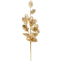 Sale The Jolly Christmas Shop Raz 25.5" Gold Holly Christmas Tree Spray F4306749