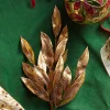 Clearance The Jolly Christmas Shop Raz 20.5" Gold Laurel Leaf Christmas Tree Spray F4322733