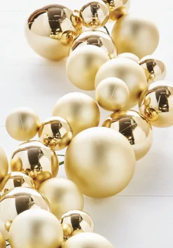 Clearance The Jolly Christmas Shop Raz 4' Gold Plastic Ball Christmas Garland G8382770