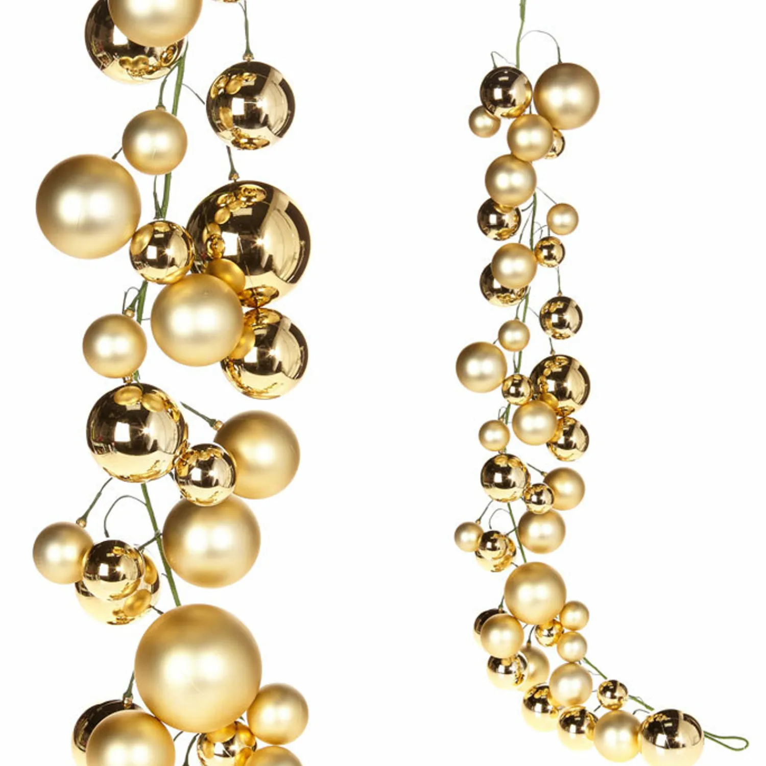 Clearance The Jolly Christmas Shop Raz 4' Gold Plastic Ball Christmas Garland G8382770