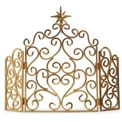 Outlet The Jolly Christmas Shop Raz 17" Gold Scrollwork Creche Christmas Backdrop Decoration 4411329