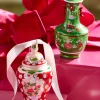 Discount The Jolly Christmas Shop Raz 5" Green And Pink Chinoiserie Jar Glass Christmas Ornament 4352888
