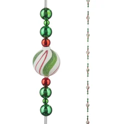 Hot The Jolly Christmas Shop Raz 6.5' Green And Red Peppermint Swirl Christmas Tree Garland G4122853