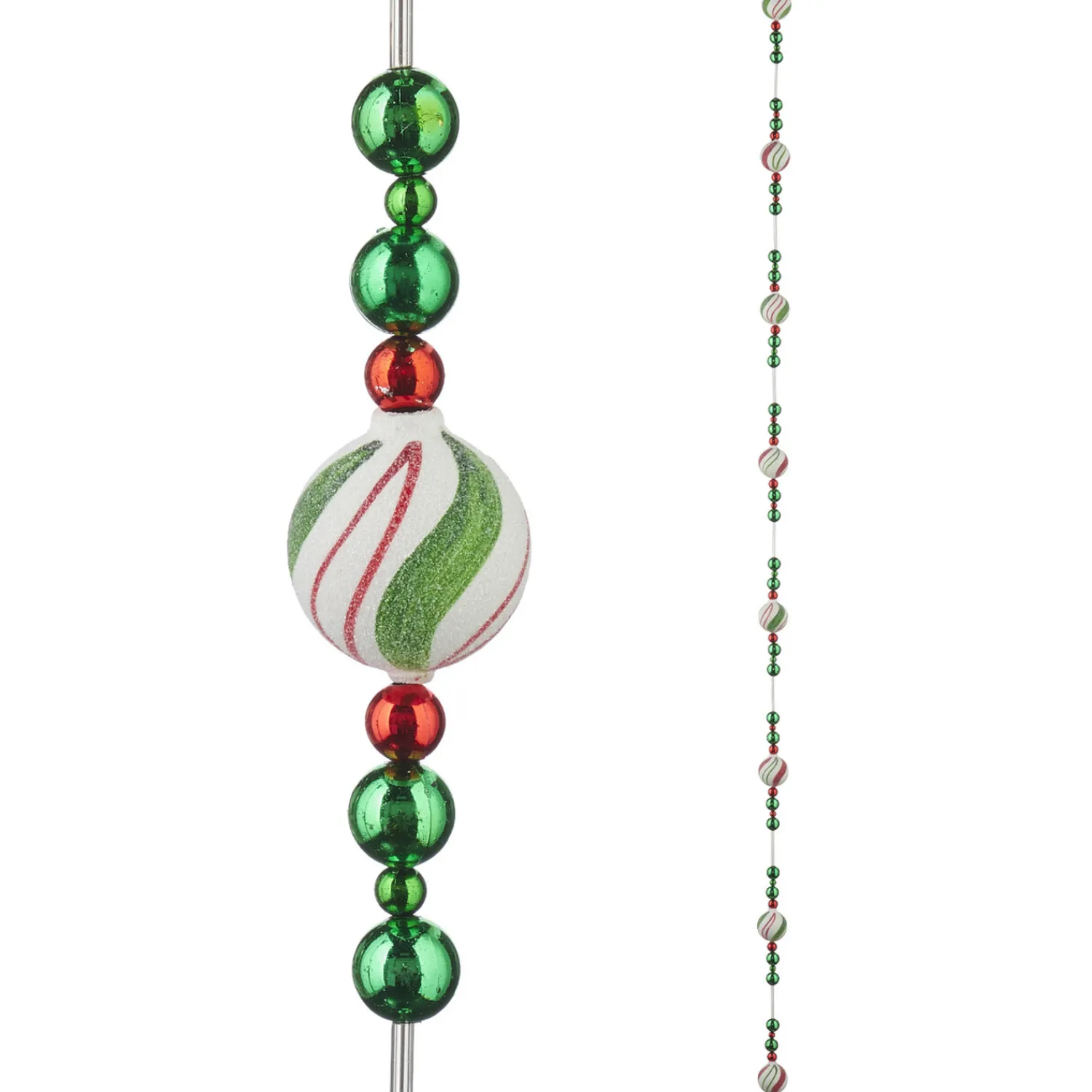 Hot The Jolly Christmas Shop Raz 6.5' Green And Red Peppermint Swirl Christmas Tree Garland G4122853