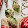 Hot The Jolly Christmas Shop Raz 4" Green Beaded Glass Christmas Ornament 4322800