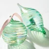 New The Jolly Christmas Shop Raz 5" Green Blown Glass Christmas Ornament 4324513