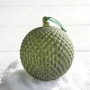 New The Jolly Christmas Shop Raz 6" Green Quilted Ball Glass Christmas Ornament 4022885