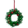 Outlet The Jolly Christmas Shop Raz 8" Green Tinsel Ball Wreath Christmas Ornament 4419054