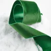 Sale The Jolly Christmas Shop Raz 4" Green Velvet Wired Christmas Ribbon R4371809