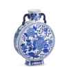 Best The Jolly Christmas Shop Raz 12.5" Handled Blue And White Delft Floral Vase X4434412