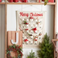 New The Jolly Christmas Shop Raz 34" Hanging Advent Calendar Christmas Decoration 4319307