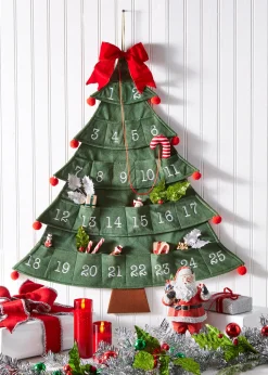 The Jolly Christmas Shop Raz 32" Hanging Christmas Tree Advent Calendar Decoration 4416140