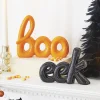 Outlet The Jolly Christmas Shop Raz 8.75" High Shine Art Word Boo Or Eek Halloween Decoration 4209881